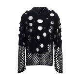 PIERCED Mesh Hooded Top